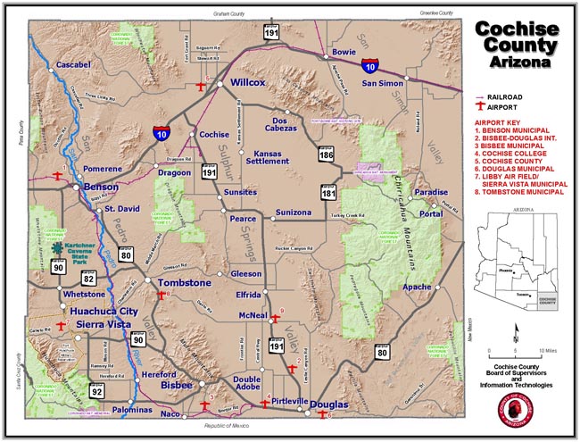 Cochise County Map (Small)